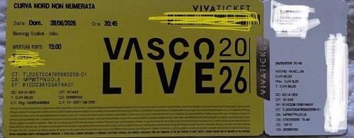 Biglietto concerto vasco rossi - biglietto,