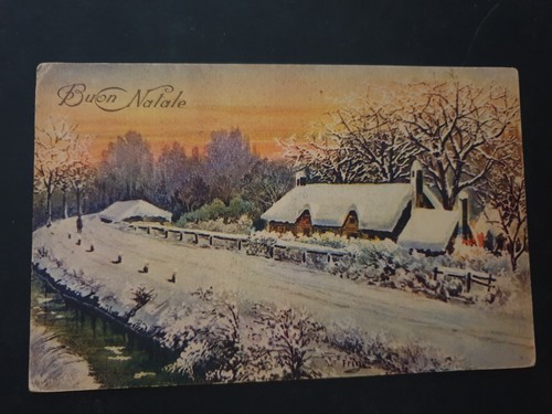 Cartolina buon natale vintage - cartolina,