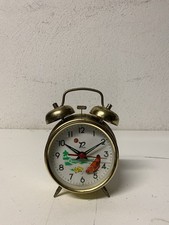 ANTICO OROLOGIO DA TAVOLO SVEGLIA GALLINA ANIMATA A CORDA