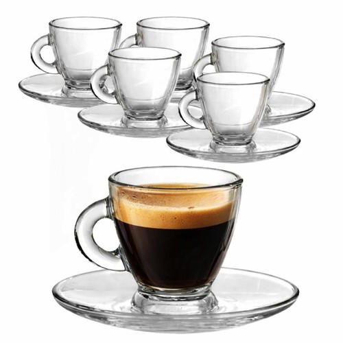 Set tazzine vetro con - 6,