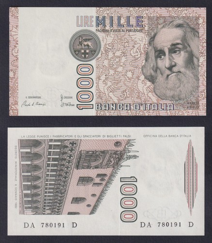 Banconota italia 1000 lire - banconota,