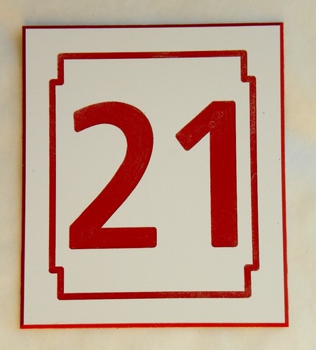 Placca etichetta numero - o,