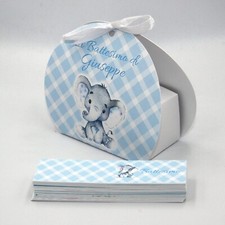 24+24+24 Scatoline e 24 bigliettini Personalizzati nastrino incluso(Elefantino1)
