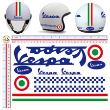 Vespa adesivi casco pvc blu