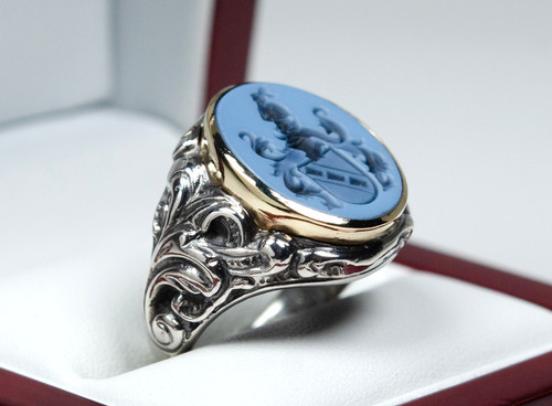 585 oro argento antico stile - 585,