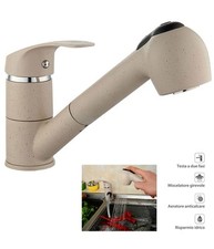 Rubinetto Miscelatore Monocomando Lavello Avena Doccetta Estraibile 52992