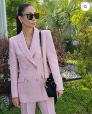 Giacca blazer doppiopetto rosa