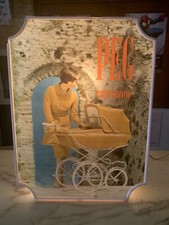 vintage INSEGNA LUMINOSA PUBBLICITARIA PEG PEREGO CARROZZINE ITALY 60s