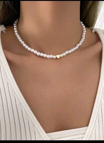 Collana finte perle girocollo - perle,