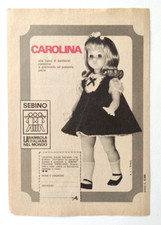 Pubblicita' Sebino Carolina Bambola Old Advertising Werbung Vintage 1968 (T6)