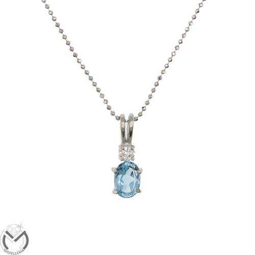 Collana oro bianco kt - bianco, 18