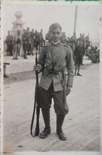 Foto Epoca Fascista Militare In Divisa Su Cartolina 1934