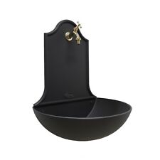 Fontana a muro Marbella colore ghisa + rubinetto lucido per casa giardino