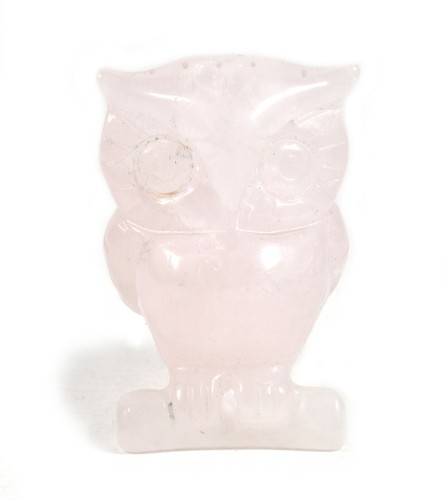 Gufo quarzo rosa - gufo,
