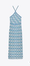 Abito midi blu - zara, m