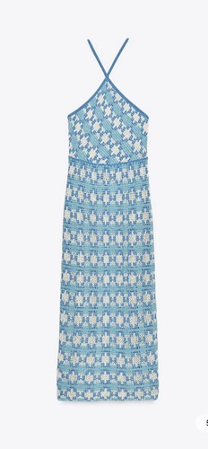 Abito midi blu zara taglia - zara, m