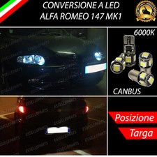 LUCI POSIZIONE LED H6W + LUCI TARGA A LED CANBUS ALFA 147 PRIMA SERIE NO ERRORE