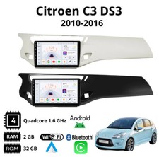 Autoradio 9" Android 13 CarPlay Navi GPS per Citroen C3 II DS3 2009-2016