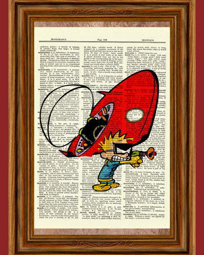Calvin and hobbes spaceman - hobbes,