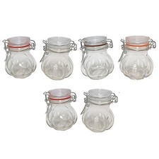 6 barattoli con chiusura tappo