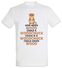 Woodchuck T-Shirt Scimmia Lumberjack Island Boscaiolo Cutter Faller Divertente