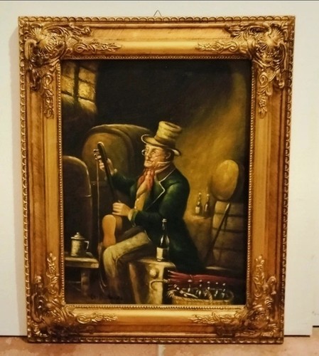 Quadro antico olio tela - quadro,