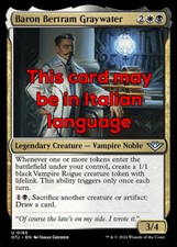 MTG BARON BERTRAM GRAYWATER FOIL EXC - BARONE BERTRAM GRAYWATER 195 - OTJ