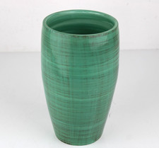 Vaso in Ceramica VERDE Fatto a Mano Firmato NOEMI CERAMICHE Umbria 22 cm Vintage