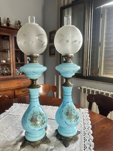 Coppia lampade opaline - di,