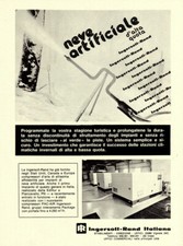 Ingelsoll-Rand neve artificiale /  Blizzard sci. Advertising 1976
