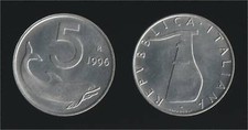 5 LIRE 1996 DELFINO E TIMONE -