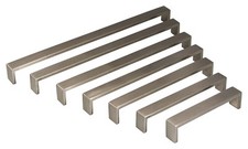 Maniglie Mobili Acciaio Inox Quadrato Cucina Cassetti Argento