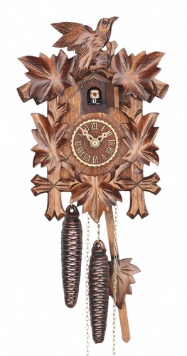 Orologio cucù foglie con - a,