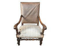 POLTRONA IN NOCE A ROCCHETTO DI EPOCA XIX SECOLO FRANCIA DA RESTAURARE