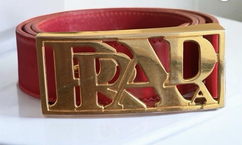 Cintura prada pelle rossa - prada,