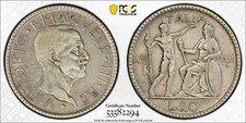 1927 R VI ITALY 20 LIRE SILVER