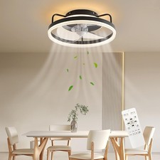 Ventilatore da Soffitto con Luce, 26W 40CM Dimmerabile Plafoniera - Telecomando