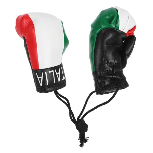 Guantoni boxe auto - auto, bandiera