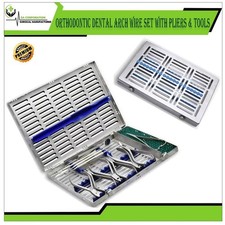 Nuovo kit strumenti odontoiatrici ortodontici 11 pezzi set filo arco con pinze e strumenti