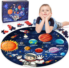 Puzzle Bambini Pianeti per 5 6 7 8 Anni, Puzzle Da Pavimento 71 Pezzi, Sistema S