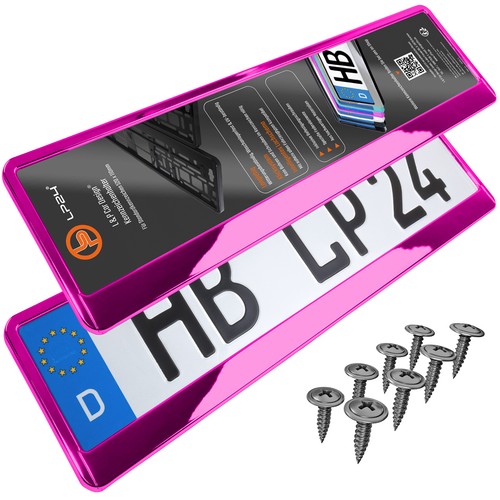 Supporto targa auto rosa - auto,