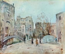 Quadro antico olio - su, cartone