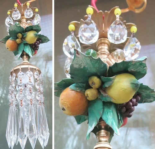Lampadario swag vintage ottone - swag,