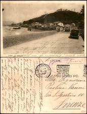Cavi (GE) - la spiaggia - auto in passaggio - viaggiata 12.9.1929