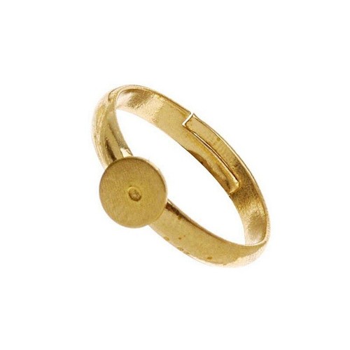Base anello con piastra oro - base,
