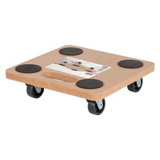 CARRELLO MULTIUSO PEDANA LEGNO cm 29 x 29 - ruote Ø 50 mm / portata 200 kg  -...