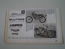 advertising Pubblicità 1971 MOTO BULTACO LOBITO MK IV 125/SHERPA TRIAL T 250