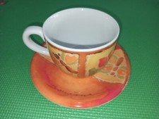 Thun tazza colazione scodella tazzina piattino sole bonjour farfalla arancione