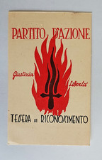 tessera partito d'azione sez.di l'aquila anni '40