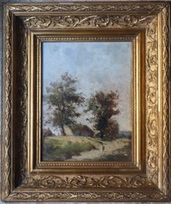 Dipinto olio legno siglato - dipinto,